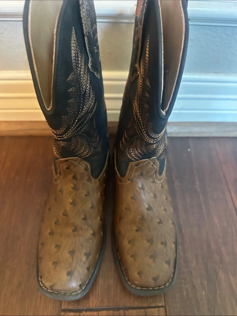Roper Kids Two-Tone Brown and Black Western Boots